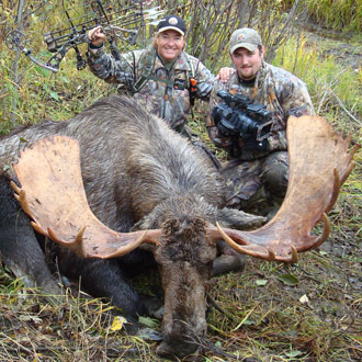 Keith mark from MacMillan River Adventures with a trophy moose!